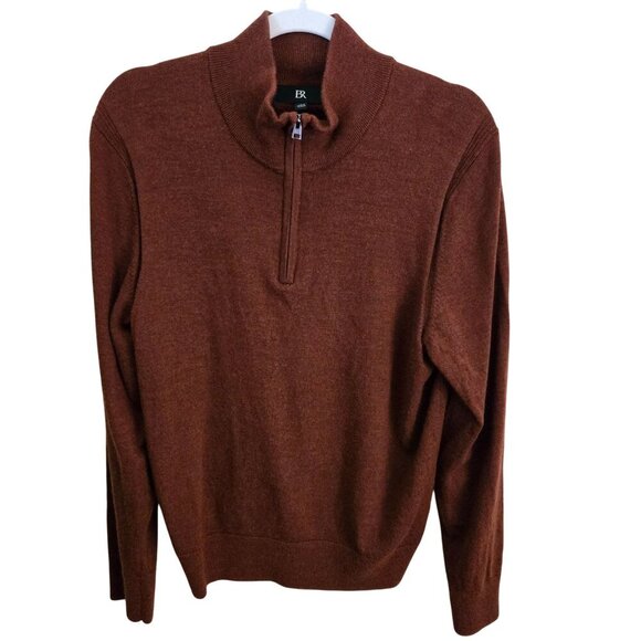 Banana Republic Merino Wool 1/2 Zip Sweater 2024 Mock Neck Size L - Picture 2 of 7